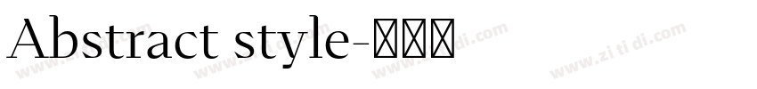 Abstract style字体转换